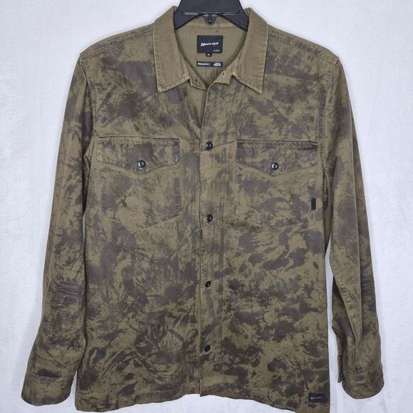 Quiksilver Olive Camo Shirt Jacket Size Medium - Picture 1 of 10